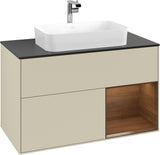 Villeroy & Boch Waschtischunterschrank Finion F252G 1000 mm Glossy White Lacquer mit LED-Beleuchtung