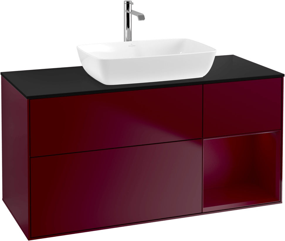 Villeroy & Boch Finion Waschbeckenunterschrank 1200 mm Glossy White Lacquer mit Beleuchtung