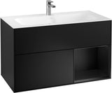 Villeroy & Boch Finion Waschtischunterschrank 996 mm Glossy White Lacquer mit LED-Beleuchtung