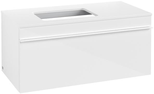 Villeroy & Boch Venticello Waschtischunterschrank Glossy White 957 mm, Auszug links