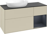 Villeroy & Boch Finion Waschtischunterschrank 1200 mm Glossy White Lacquer mit LED-Beleuchtung