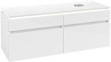 Villeroy & Boch Legato Waschtischunterschrank 1400 mm mit LED-Beleuchtung und 4 Auszügen – Glossy White
