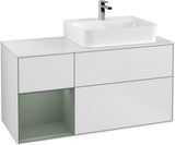 Villeroy & Boch Waschtischunterschrank Finion G141G 1200 mm Glossy White mit LED-Beleuchtung