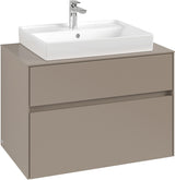 Villeroy & Boch Waschbeckenunterschrank Collaro C080 B0 800 mm Taupe mit Beleuchtung & SoftClosing