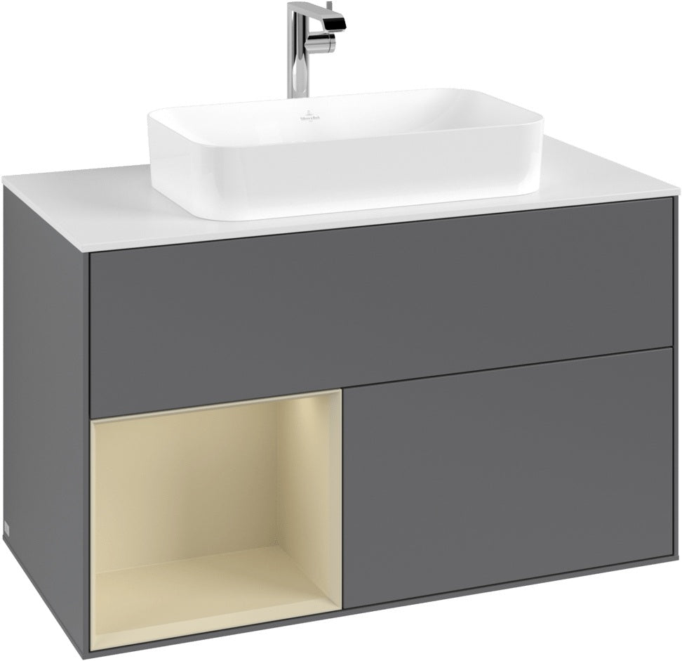 Villeroy & Boch Waschtischunterschrank Finion G241GF Glossy White Lacquer 1000 mm mit Beleuchtung