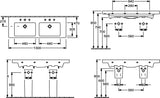 Villeroy & Boch Schrank-Doppelwaschtisch Subway 2.0 1300 mm Weiß Alpin