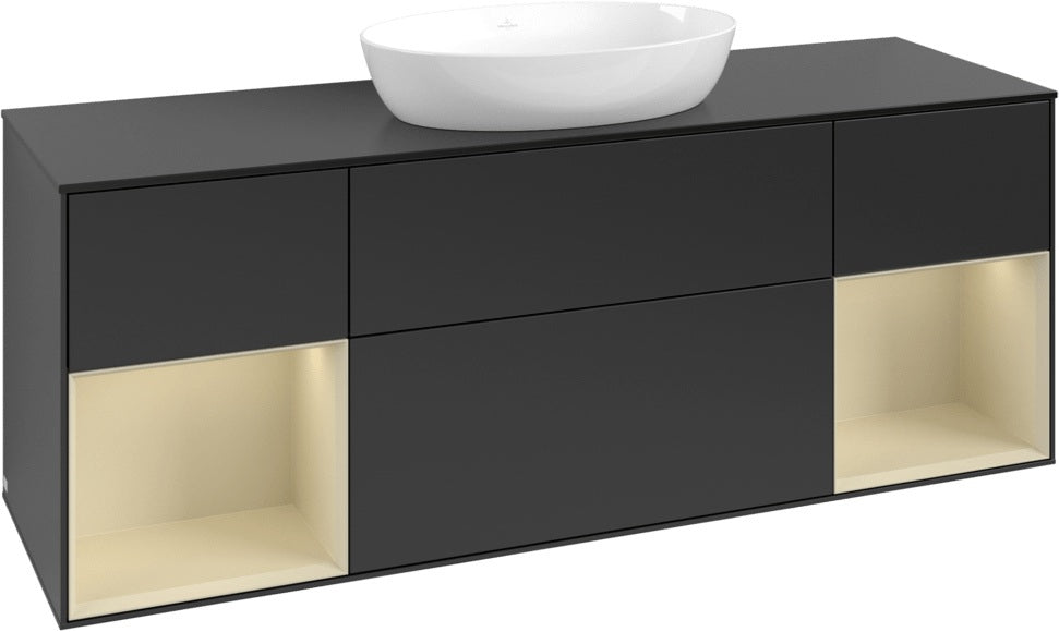 Villeroy & Boch Finion Waschtischunterschrank 1600 mm Glossy White Lacquer mit Beleuchtung