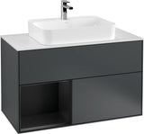 Villeroy & Boch Finion Waschtischunterschrank 1000 mm White Matt Lacquer mit LED-Beleuchtung