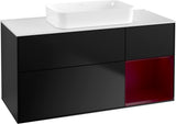 Villeroy & Boch Finion Waschtischunterschrank G711G Black Matt Lacquer 1200 mm mit Beleuchtung