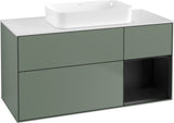 Villeroy & Boch Finion Waschtischunterschrank G711G Black Matt Lacquer 1200 mm mit Beleuchtung
