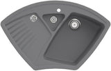 Villeroy & Boch Eckspüle Arena Eck 975x625mm Ivory CeramicPlus mit Ablaufgarnitur