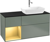 Villeroy & Boch Finion Waschtischunterschrank 1200 mm Glossy White Lacquer mit Beleuchtung