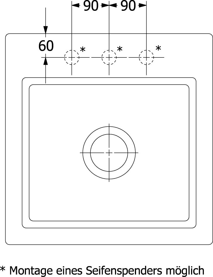 Villeroy & Boch Einbauspüle Subway Style 50 S 335502 500x510mm Stone White CeramicPlus