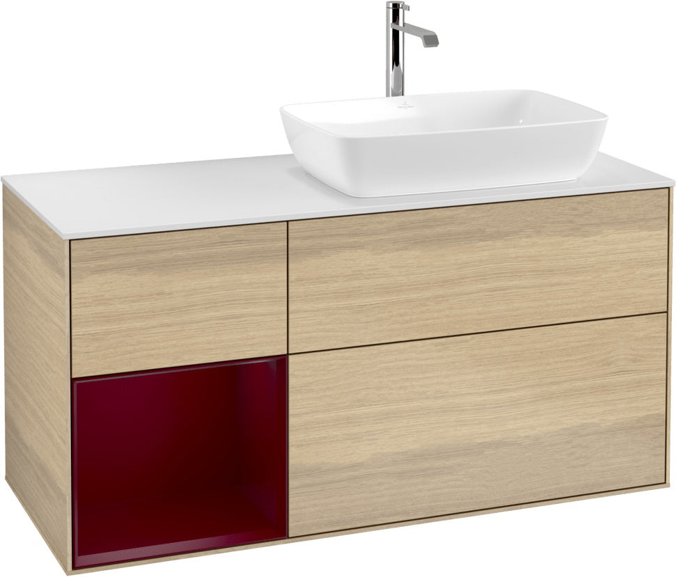 Villeroy & Boch Finion Waschbeckenunterschrank 1200 mm Glossy White Lacquer mit Beleuchtung