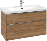 Villeroy & Boch Subway 3.0 Waschtischunterschrank C570L0 Brilliant White mit LED-Beleuchtung und SoftClosing