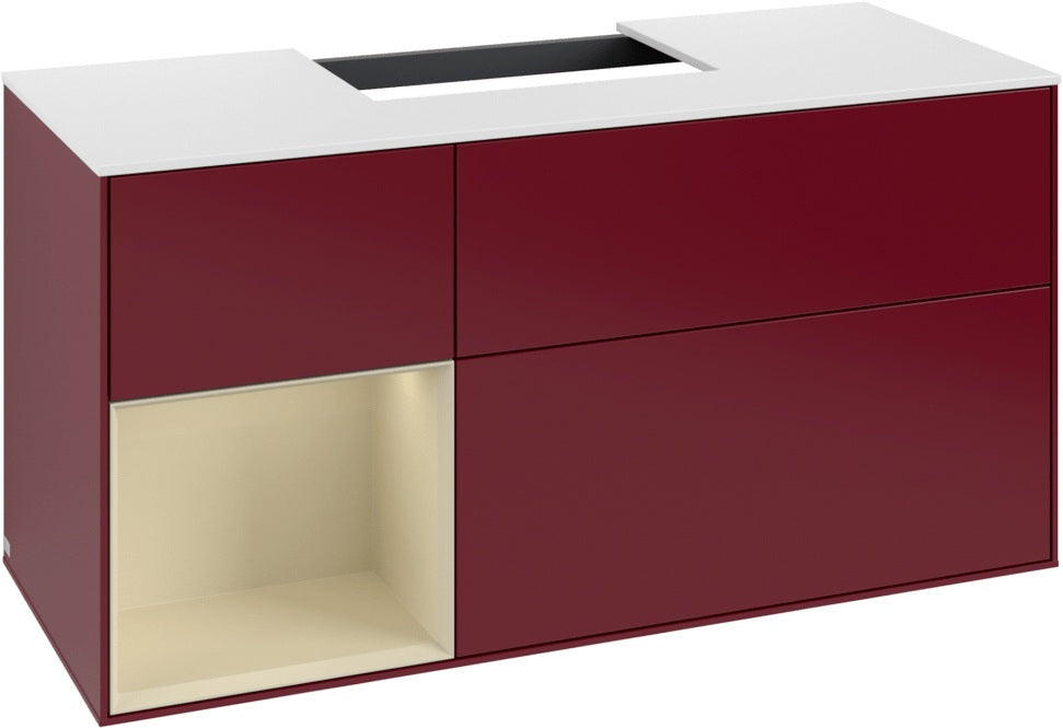 Villeroy & Boch Finion Waschtischunterschrank G161G 1200 mm Glossy White Lacquer mit LED-Beleuchtung