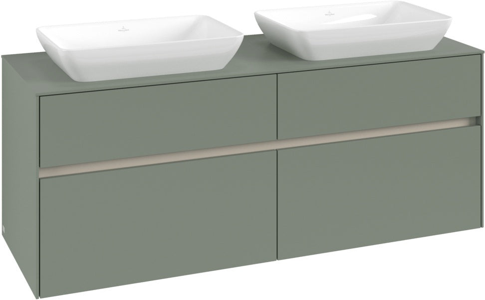 Villeroy & Boch Waschtischunterschrank Collaro C119 B0 1400 mm White Oak mit Beleuchtung
