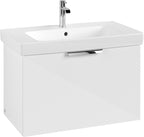 800mm mit Spiegel Glossy White