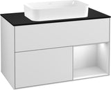 Villeroy & Boch Waschtischunterschrank Finion F252G 1000 mm Glossy White Lacquer mit LED-Beleuchtung