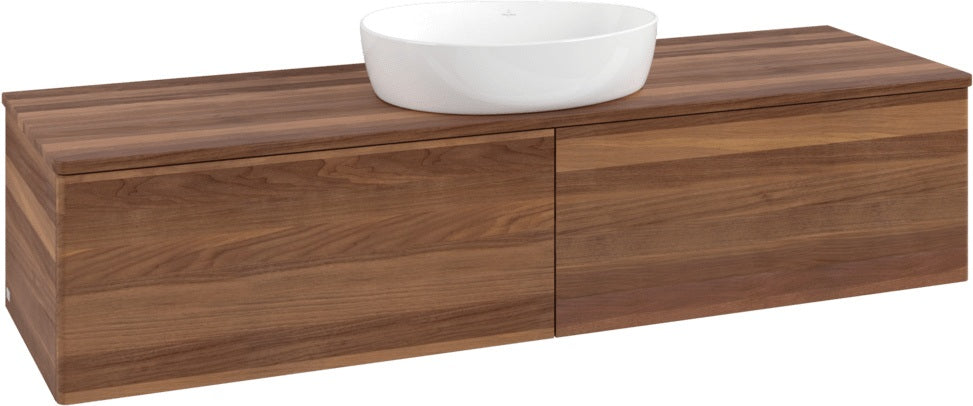 Villeroy & Boch Waschbeckenunterschrank Antao K36011 1600 mm Warm Walnut – 2 Auszüge, Push-to-Open