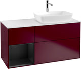 Villeroy & Boch Finion Waschbeckenunterschrank 1200 mm Glossy White Lacquer mit Beleuchtung
