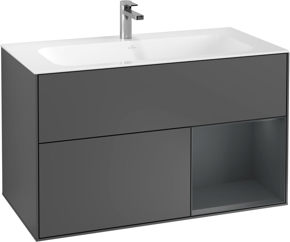 Villeroy & Boch Finion Waschtischunterschrank 996 mm White Matt Lacquer mit Beleuchtung