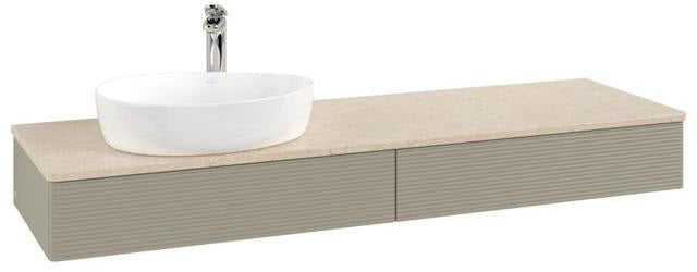 Villeroy & Boch Antao Waschtischunterschrank 1600 mm grau mit 2 Auszügen und Push-Open
