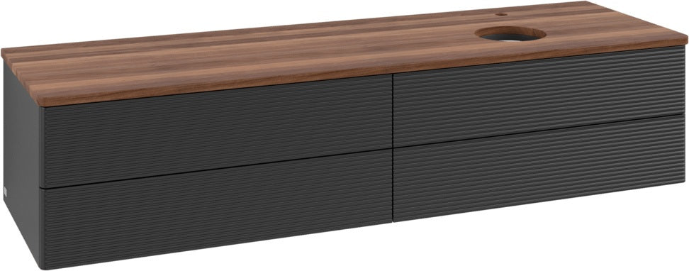 Villeroy & Boch Waschtischunterschrank Antao 1600 mm Anthrazit mit LED-Auszugsbeleuchtung