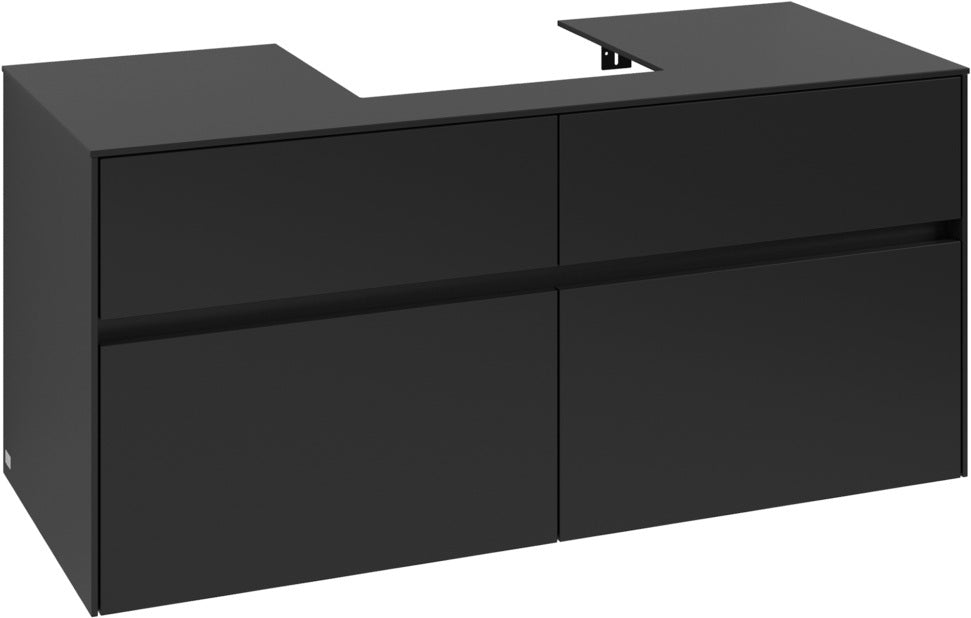 Villeroy & Boch Waschtischunterschrank Collaro C070 Volcano Black 1200 mm mit 4 Auszügen