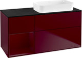 Villeroy & Boch Finion Waschtischunterschrank 120 cm Glossy White Lacquer mit Beleuchtung
