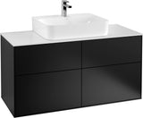 Villeroy & Boch Finion Waschbeckenunterschrank 1200 mm Glossy White Lacquer mit LED-Beleuchtung
