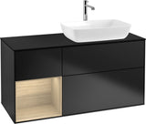 Villeroy & Boch Finion Waschtischunterschrank 1200 mm Glossy White Lacquer mit Beleuchtung