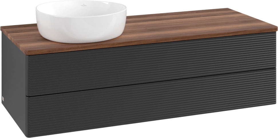 Villeroy & Boch Antao Waschtischunterschrank 1200 mm Anthrazit Matt mit 2 Auszügen