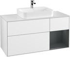 weiß / Mitteldichte Faserplatte (MDF) / F421H G 1200x603x501mm Glossy White