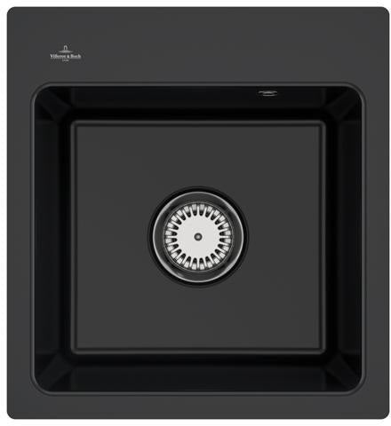 Villeroy & Boch Subway 45 XS flat Einbauspüle Ebony CeramicPlus 440x475mm Keramik