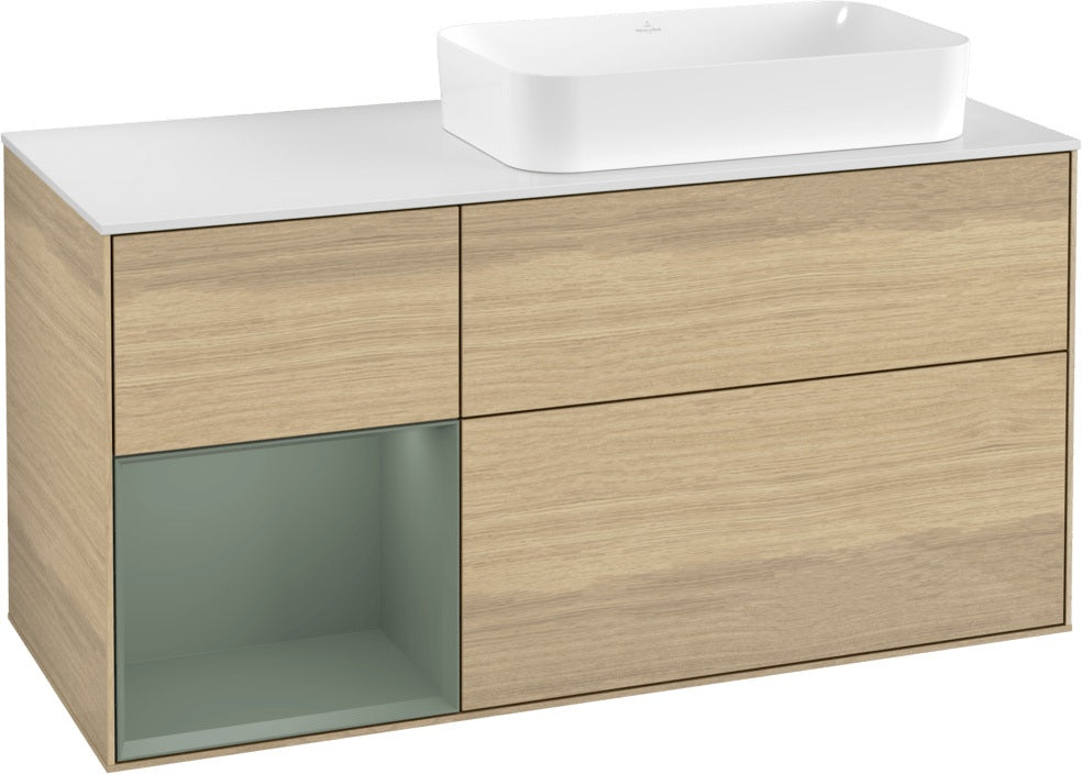 Villeroy & Boch Finion Waschtischunterschrank 1200 mm Glossy White mit Beleuchtung