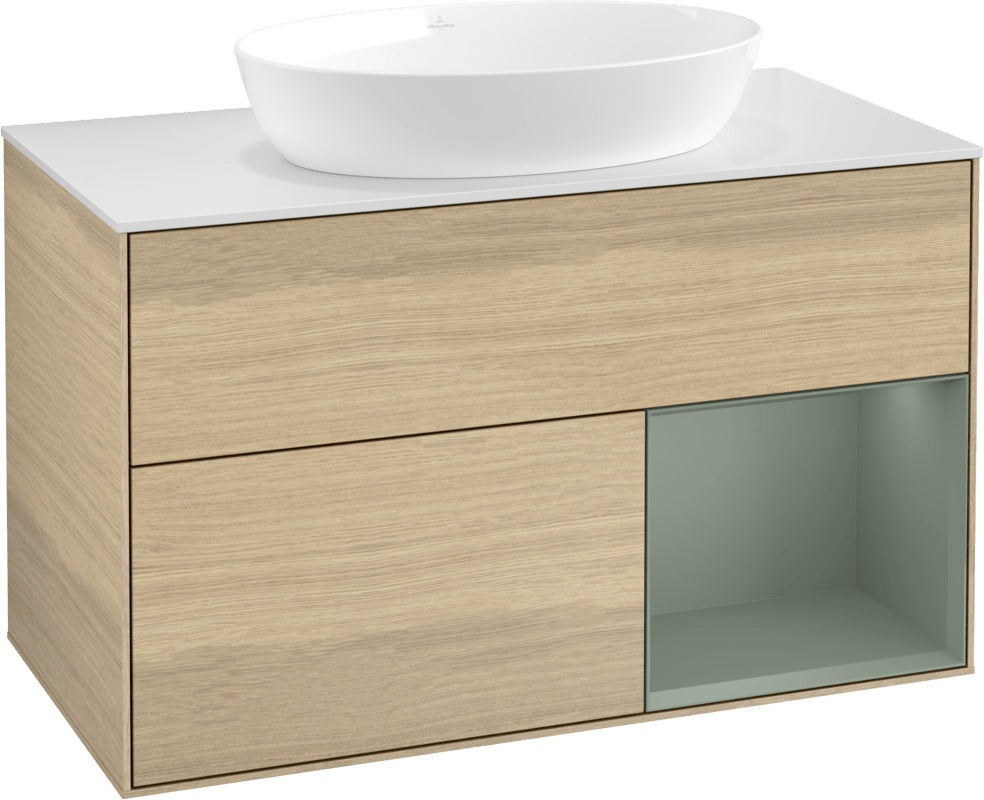 Villeroy & Boch Finion Waschtischunterschrank FA21GFGF 1000 mm Glossy White Lacquer