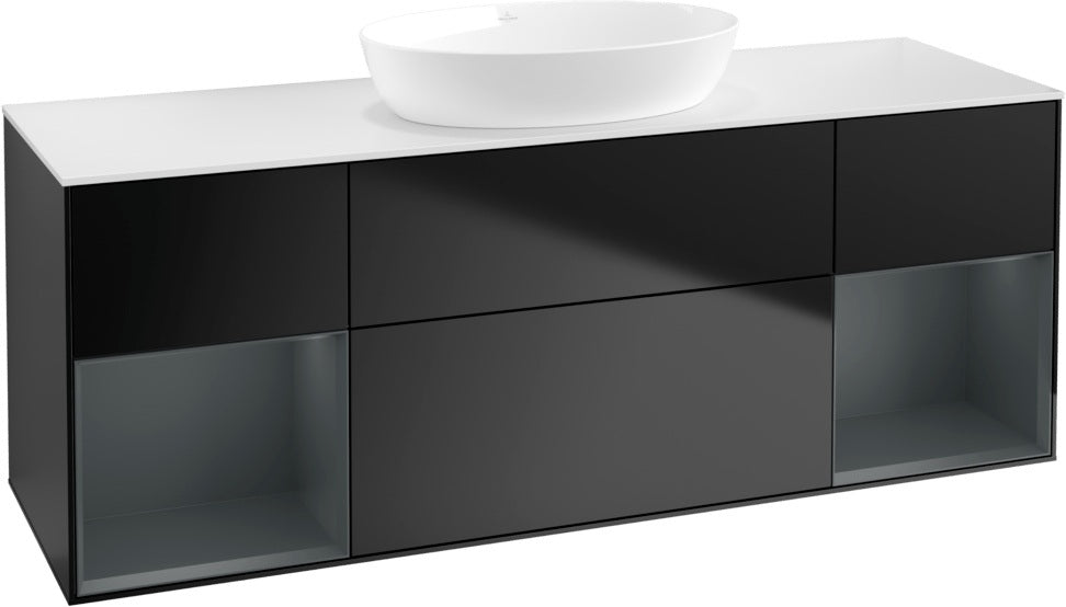 Villeroy & Boch Finion Waschtischunterschrank GD01GF 1600 mm Glossy White Lacquer mit Beleuchtung
