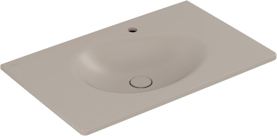 Villeroy & Boch Antao Schrankwaschtisch 800 mm Almond CeramicPlus – Wandmontage, TitanCeram, ohne Überlauf