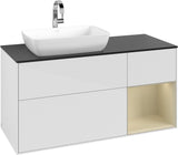 Villeroy & Boch Finion Waschtischunterschrank 1200 mm Glossy White mit Beleuchtung und SoftClosing