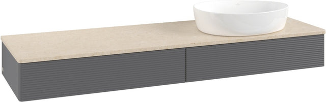 Villeroy & Boch Antao Waschbeckenunterschrank 1600 mm Anthracite Matt Lacquer