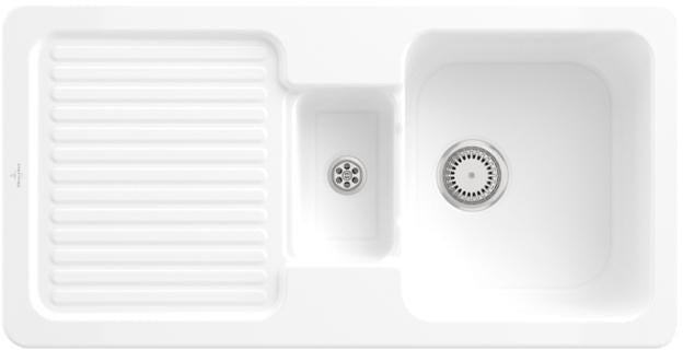 Villeroy & Boch Spüle Condor 60 Snow White 1000x510mm Keramik mit CeramicPlus und Handbetätigung