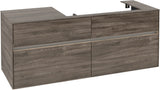 Villeroy & Boch Collaro Waschtischunterschrank 1400 mm mit LED-Beleuchtung und 4 Auszügen