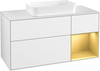 weiß / Mitteldichte Faserplatte (MDF) / G711H F 1200x603x501mm Glossy White