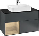 Villeroy & Boch Finion Waschtischunterschrank 1000 mm Glossy White Lacquer mit LED-Beleuchtung