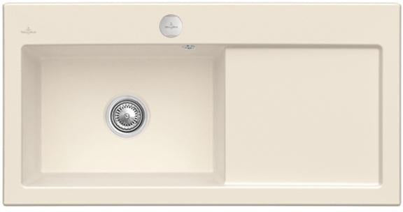 Villeroy & Boch Einbauspüle Subway 60 XL Flat 965x475mm ivory mit CeramicPlus