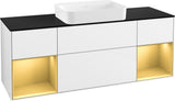Villeroy & Boch Finion Waschbeckenunterschrank 1600 mm Glossy White Lacquer mit Beleuchtung