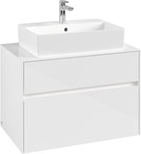 Villeroy & Boch Waschtischunterschrank Collaro C124 B0 800 mm Glossy White mit Beleuchtung