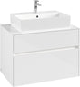 Villeroy & Boch Waschtischunterschrank Collaro C124 B0 800 mm Glossy White mit Beleuchtung