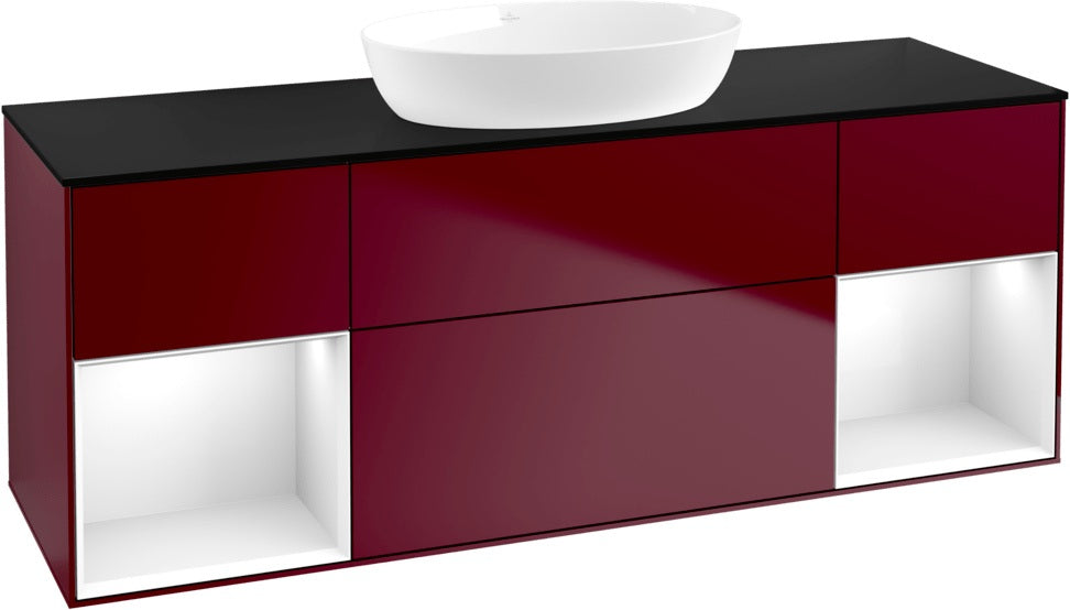 Villeroy & Boch Finion Waschtischunterschrank 1600 mm Glossy White Lacquer mit Beleuchtung